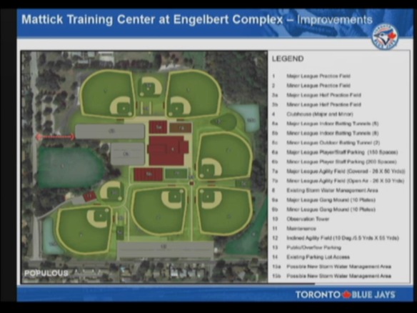 The Englebert Training Complex with expansion and new training facility in center (building 4). 
